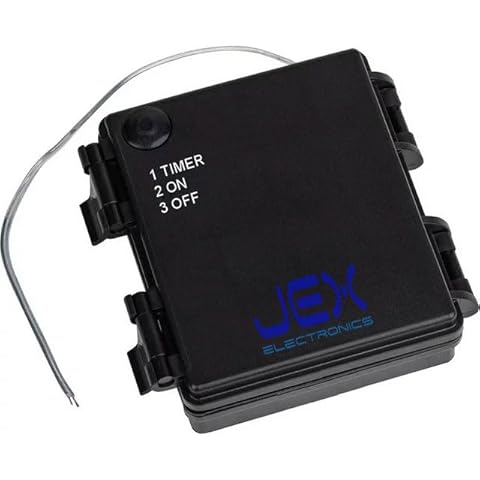 Jex Electronics Waterproof Four/4X AA Battery Holder Case Box 4.8V/6V with Timer Power Switch & Bare Wire Ends Cover