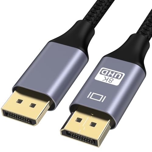 DisplayPort 1.4 Cable, 32.4Gbps High-Speed[8K@60hz 4K@240hz 2K@360Hz], High Speed Gold-Plated Display Port to Display Port Cable, for Gaming Monitor, Graphics Card, TV, PC, Laptop (10ft)