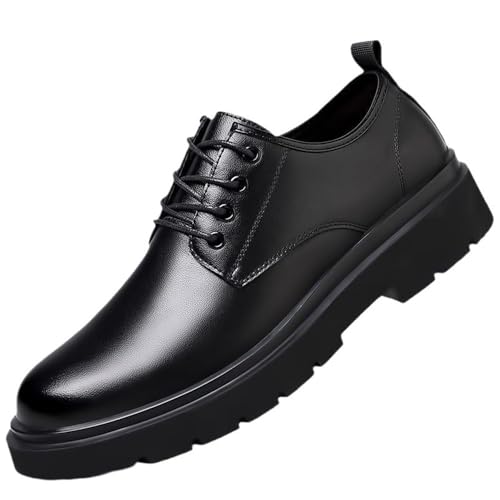 Oxfords Classic Casual Shoes Lace-up Slip Resistant Low Top Business Prom Wedding Suit for Men Breathable Comfy Rubber Sole Leather - Main Image