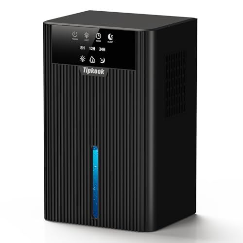 2400ML Deshumidificador Pequeño, [Temporizador] [25㎡] Tipkook Deshumificadores de Humedad con 10...