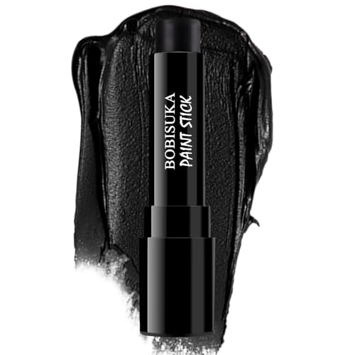 BOBISUKA Black Face Body Paint Stick Sweatproof Eye Black Stick for Baseball Football Softball Sports Waterproof Face Painting for Skull Joker Vampire Halloween SFX Makeup Cosplay