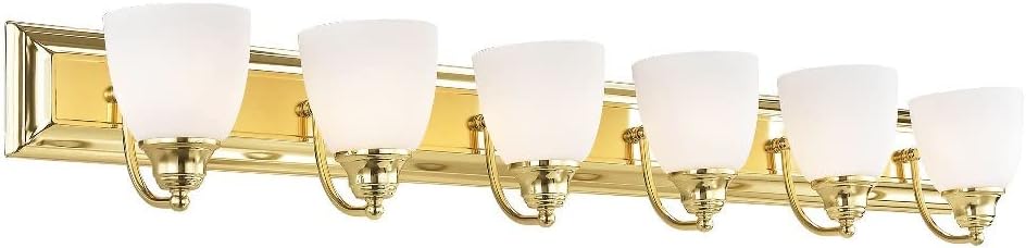 Livex Lighting 10506-91 Springfield 6 Brushed Nickel Bath Light, 48 x 7 x 7