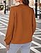 Teepie Women Long Puff Sleeve Sweatshirt 2025 Fall Fashion Sweater Lightweight Knit Twist Texture Tops Coppery Brown M