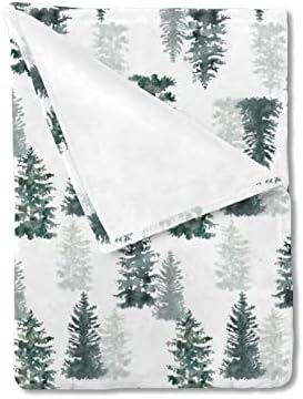 HawSkgFub Baby Toddler Boy Girl Woodland Pine Tree Forest Neutral Blanket Gift, Nursery Soft Lightweight Flannel Fleece Bed Swaddling Blankets, Unisex Newborn Baby Shower Kids Bed Crib Bedding 40 x 50