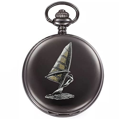 Montre à gousset S15 noire polie fabriquée à Sheffield de qualité supérieure