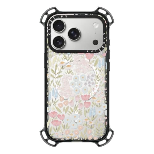 Coque iPhone 17 Pro CASETiFY Bounce Transparent Noir - Protection Chute Compatible MagSafe