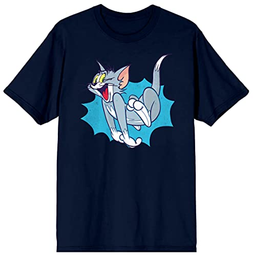 Amazon.com: Tom & Jerry Classic Tom Cartoon Character Men's Navy Blue Graphic Tee-S: Clothing, Shoes & Jewelry