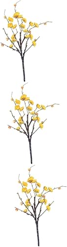 Garneck 3 pcs Bouquet Artificial Flowers Artificial Floral Fake Flower Stems Faux Flower Branches Silk Flower stem Realistic Flower Branches