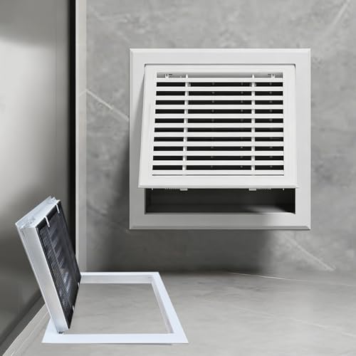 Panel de acceso de ventilación con malla metálica y puertas con interruptor de botón 2