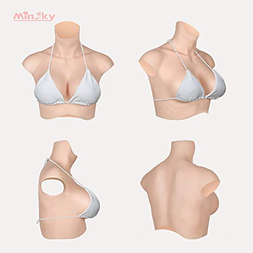 Realistic Silicone Breastplate B-H CUP Breast Forms for Crossdressers Drag Queen Mastectomy Transgender 7G2
