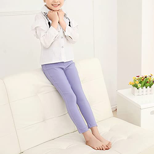 Girls Legging Pants Basic Super Stretchy Skinny Fit Full Length Tights4