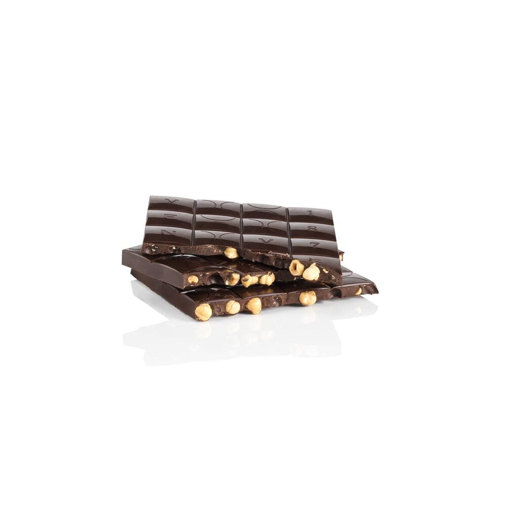 Venchi - Maxitableta de Chocolate Negro 60% con Avellanas del Piamonte IGP Enteras, 600 g - Sin Gluten- Vegano