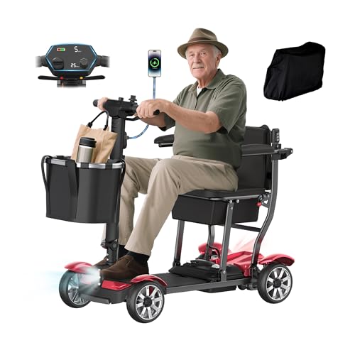 BIQISSI 4-Wheel Mobility Scooter with 30Mi Range