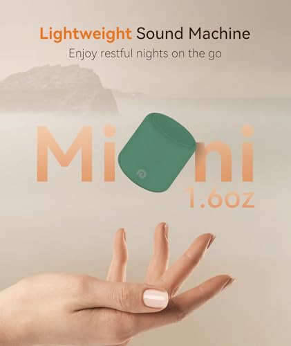 Image of Dreamegg Portable White Noise Machine, 1000mAh Battery, Travel Sleep, Pine | Travel-Sized, 16 Sounds, USB-C, Timer, Baby & Adults, Office Privacy, Gift Use