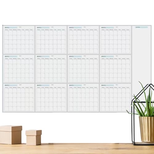 Calendario de pared grande con diseño de gran tamaño y tablero de planificación anual claro
