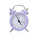 Produktbild Doppelglockenwecker mit Nachtlicht, Batteriebetrieben Retro Wecker Alarm Clock Analog Quarzwecker Kinder Wecker, lauter Alarm Quarzlaufwerk,Mini Zifferblatt, kein Ticken geräuschlos (Lila)