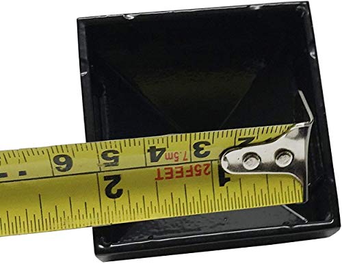 2" x 2" Aluminium Pyramid Post Cap for Metal Posts - Pressure Fit - Black (6 Pack)