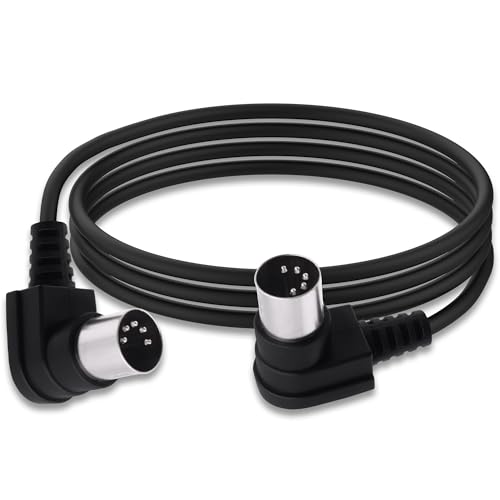 Câble MIDI 5 broches pour adaptateur audio DIN de synthétiseur et mixeur 1,5m