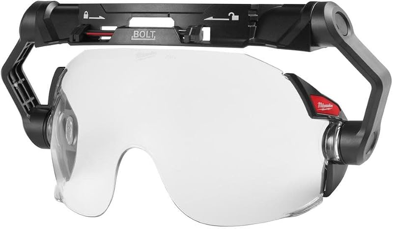 48-73-1410 Clear Dual Coat Lens Eye Visor, Black/White