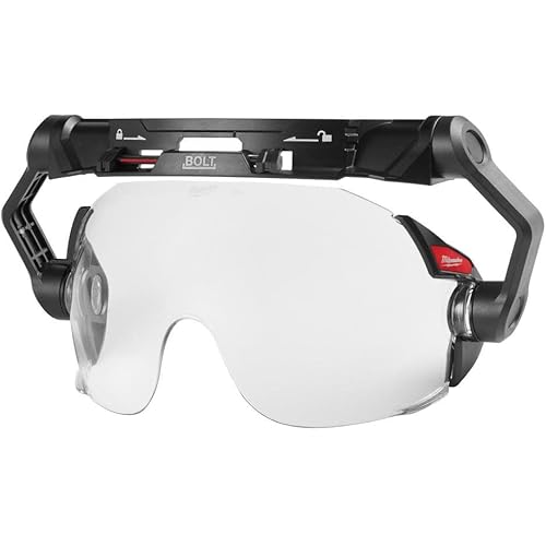 Milwaukee 48-73-1410 Clear Dual Coat Lens Eye Visor, Black/White