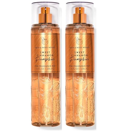 Bath & Body Works Sweet Cinnamon Pumpkin Fine Fragrance Body Mist Gift Set 8 oz Pack Lot of 2 (Sweet Cinnamon Pumpkin)