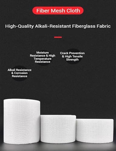 82FT Self-Adhesive Fiberglass Drywall Joint Tape - Heavy-Duty Repair Mesh for Wall Cracks & Seam Patching (13 Mesh, 15cm x 25m) - Durable & Easy to Use