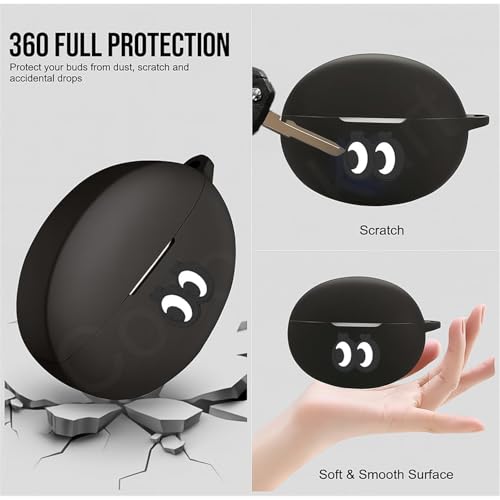 Image of Silicone Case Cover Compatible for OnePlus Buds 4 -(Black Eye)