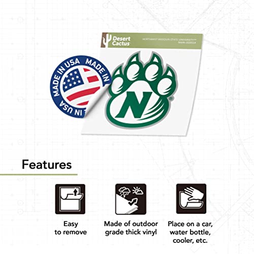 Calcomanía de vinilo de NWMSU Bearcats resistente al agua para evitar rayones 5