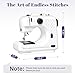 Verdanika Beginner Sewing Machine, 12 Built-in Stitches with Foot Pedal, 2-Speed Control, Portable Mini Sewing Machine for Home Travel Use & Sewing Enthusiasts (black)