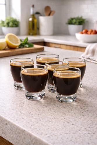 Image of Clear Glass Drinking Glasses Set for Water, Juice, Beverages, Set of 6 (CS)