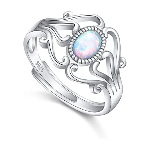 Adjustable Victorian Style Opal Ring for Women Cover