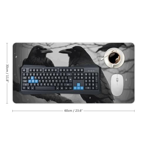 Crow Birds Desk Pad Large con base antideslizante miniatura 2