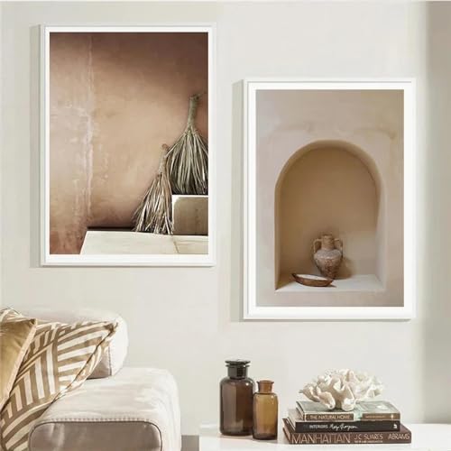 Impression photo vase peinture murale bohème salon moderne 40x60