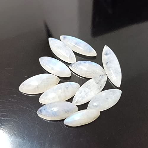 Pierre de lune naturelle véritable marquise sans défaut cabochon