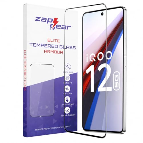 Image of Premium Tempered Glass for iQOO 12 5G | Gaming-Grade Touch Sensitivity | 9H Hardness | Edge-to-Edge Protection | HD Clear & Case Friendly Screen Protector