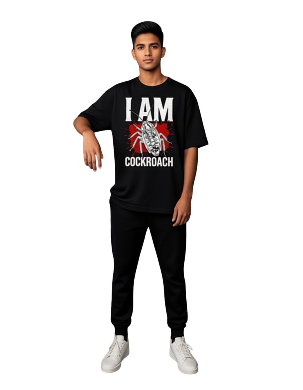 yb I AM Cockroach Regular Fit Graphic Printed T-Shirt for Men & Women-picture-30