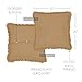 VHC Brands Burlap Euro Sham Cover, Tan, 26x26