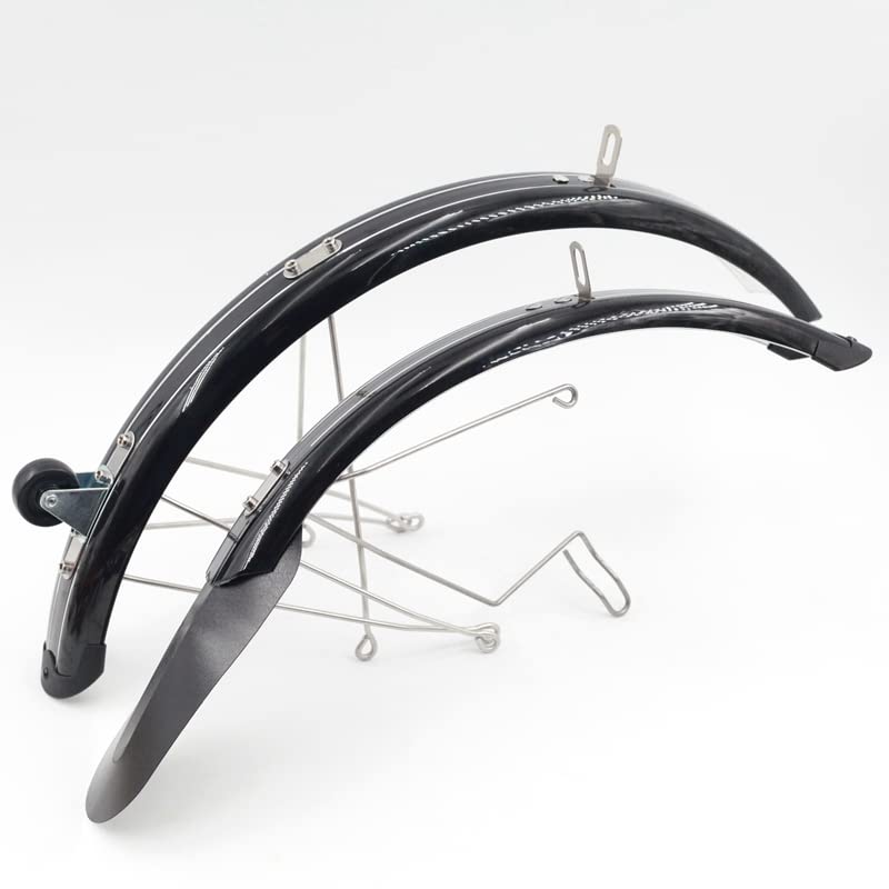 brompton schutzblech set BALAFO MTB Schutzbleche, Schutzbleche Set, Fahrradschutzblech for mit Schutzblechstreben for c line a line (Color : Front and Style:BLACK TRIANGLE Neuer Bobike GO Maxi Category:Bike>Rider Accessories>Helmets>Road