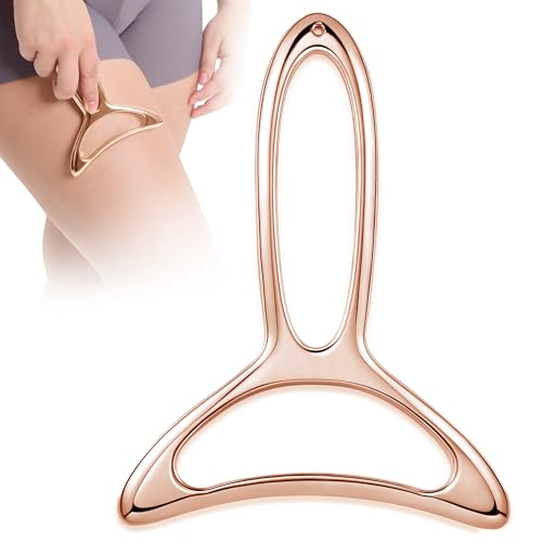 lifechill Lymphatic Drainage Massager & Anti Cellulite Massage Tools for Body Sculpting, Metal Gua Sha & Muscle Scraper Tool Pain Relief Deep Tissue, Gifts for Women, Gold (M)