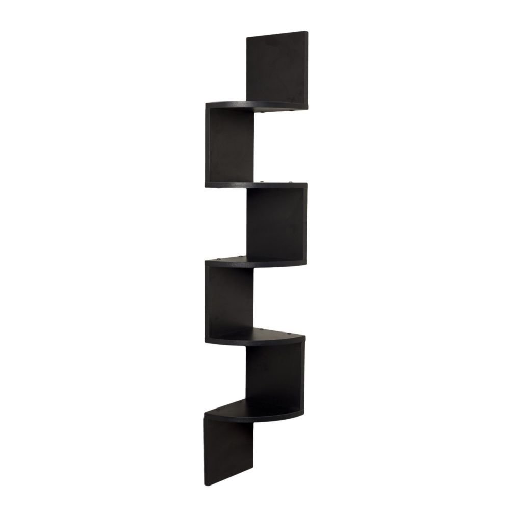 Danya B BM13599 Laminate Corner Wall Mount Shelf, Black Amazon.in