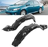 JMTAAT Front Fender Liner Panel Driver Passenger Side Compatible with 2011-2013 Toyota Corolla W/Clips Replace for 5387502370 5387602370 TO1249162 TO1248162 Inner Wheel Liner Splash Shields Guard