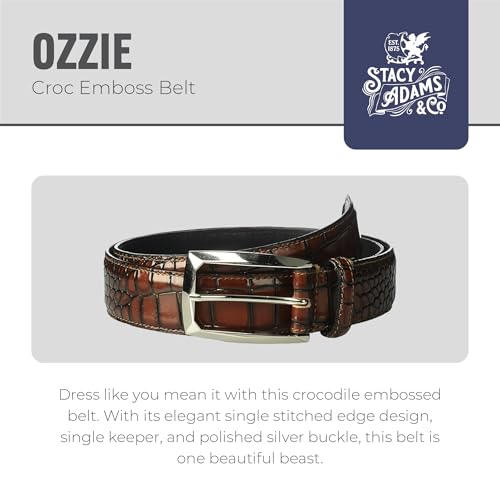 Stacy Adams Men's Ozzie Croc Embossed Belt2
