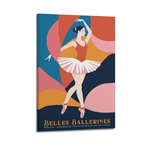 Poster de danse romantique ballerine moderne toile décoration murale esthétique 30x45