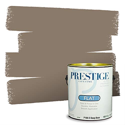 PRESTIGE Paints Interior Paint and Primer In One, 1-Gallon, Flat, Comparable Match of Sherwin Williams* Virtual Taupe*