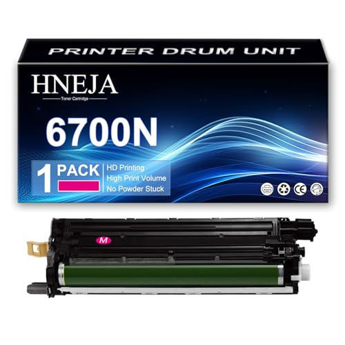 HNEJA 6700N Drum Unit, Compatible 108R00974 108R00971 108R00972 108R00973 Imaging Unit for Xerox Phaser 6700DN 6700DT 6700DX 6700N Printer,Magenta-1 Pack