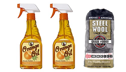 Howard Orange Oil 16 Ounce X Two Bottles, Clean Kitchen Cabinets, Best Hardwood Floor Cleaner, Orange Wood Cleaner #TOP6