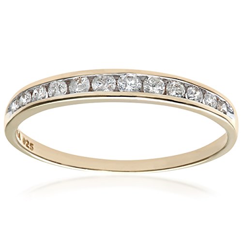 Preisvergleich Produktbild Naava Damen-Ring 9 K Gelbgold Diamant Gr. 58