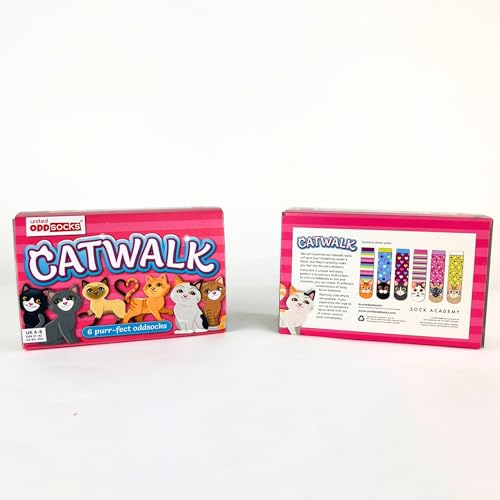 United Oddsocks Women's Odd Catwalk Gift Pack - 6 Socks