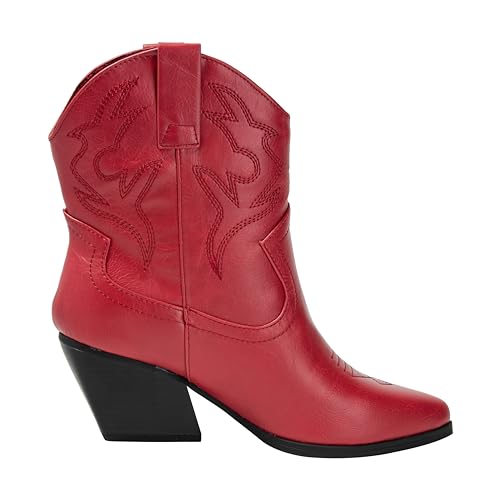 KAYDAY Womens Cowboy Boots Western Ankle Pointed Toe Short Cowgirl Booties MORLEY2