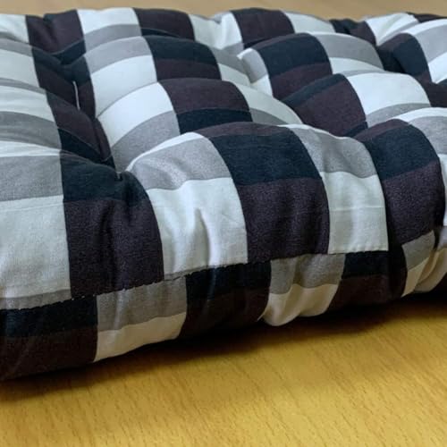 Image of Deevine Craft Soft Cotton Foldable Bed Mattress | Firm Gadda for Floor & Bed | Queen Size | Hypoallergenic & 100% Recyclable Black Hosiery Cotton (Double Bed (72X72 Inches))